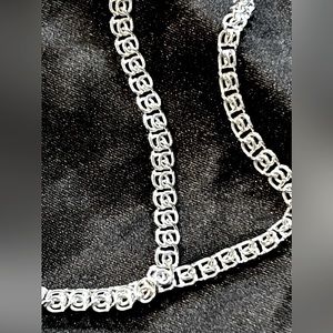 Italian Sterling silver unique chain necklace